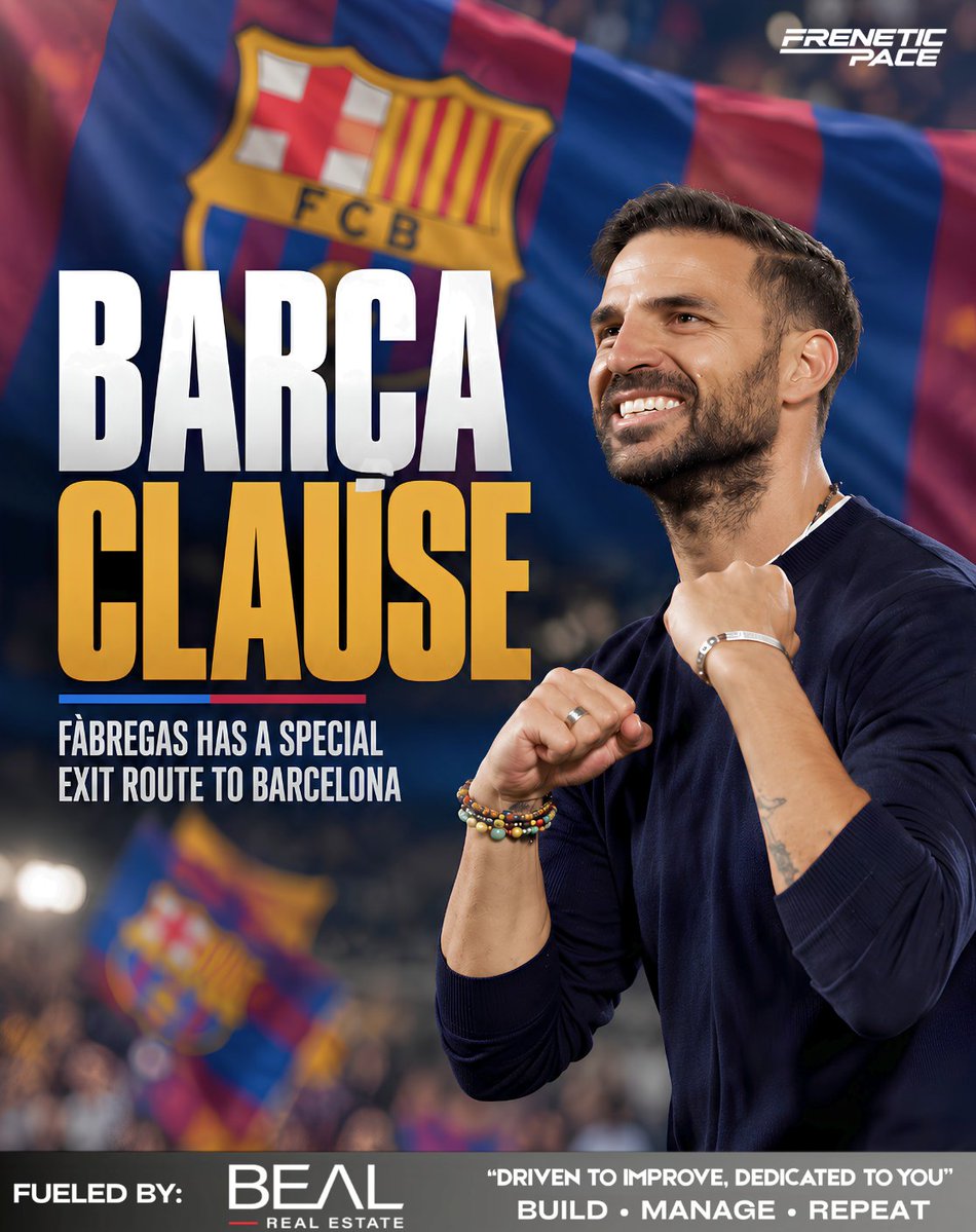 FreneticSoccer's tweet photo. El contrato de Cesc Fàbregas confirma su deseo de entrenar al Barcelona en el futuro.

¡Enlace en los comentarios! 👇

#CescFabregas #Como1907 #FCBarcelona #SerieA #FootballManager #FreneticPaceSports https://t.co/N5xuocl9SS