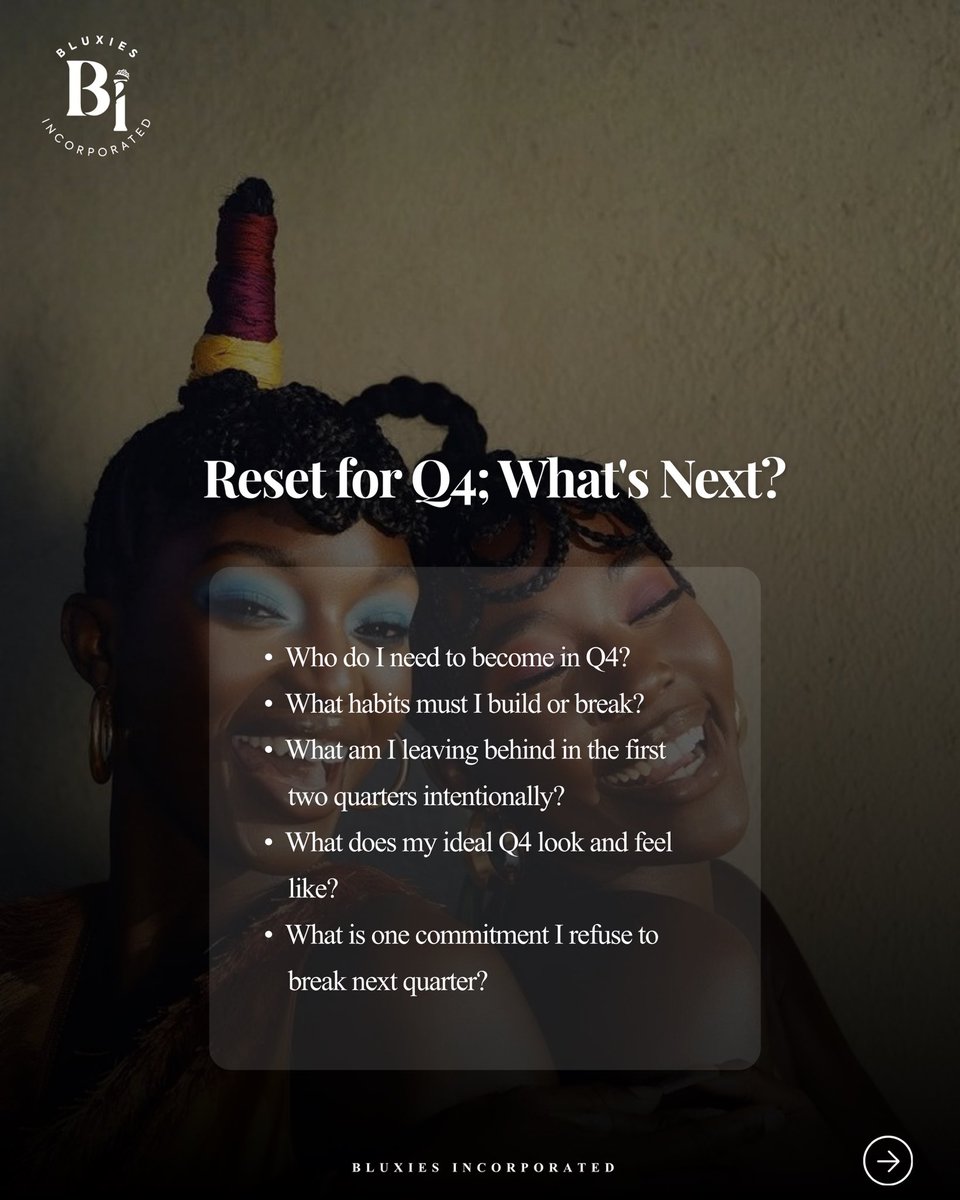BluxiesInc's tweet photo. Q3 is almost over. Before you rush into October, pause.

What worked? What didn’t? What surprised you? What do you want to carry forward, and what are you ready to leave behind?

Our Q3 journaling prompts are here for the honest check-in. 📝 https://t.co/QygUdDRsNX