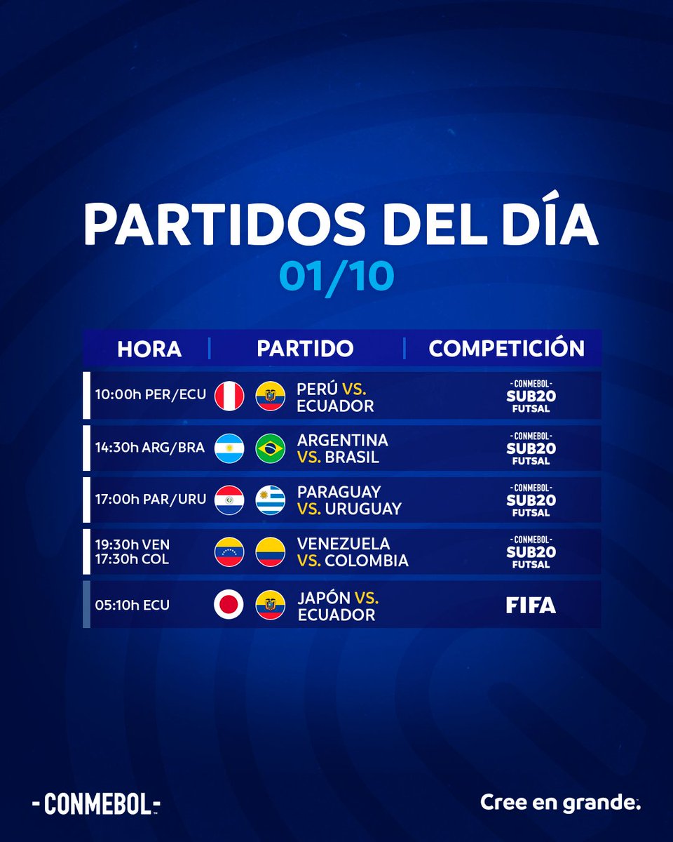 CONMEBOL's tweet photo. ¡Sigue la actividad de la Fecha FIFA y de la CONMEBOL #Sub20FS! 🗓️

Acompanhe a atividade da Data FIFA e da CONMEBOL #Sub20FS! 😉 https://t.co/UQxMZkD6OV