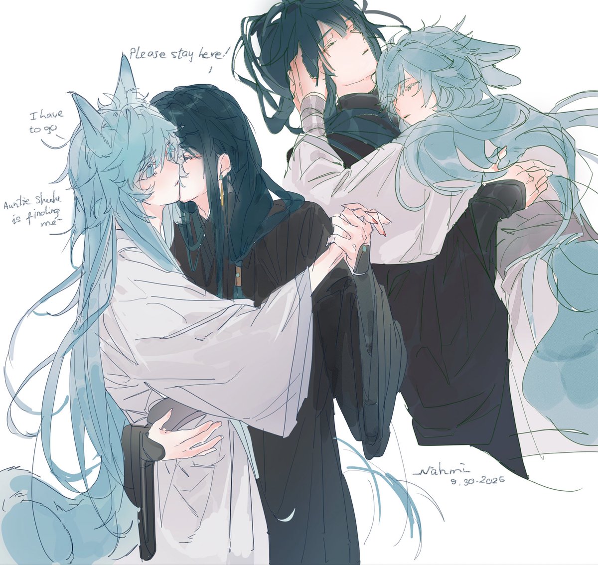 Nahmi_1802's tweet photo. long-haired version of them .. had this idea for ages and only just got around to drawing it

#xingyun https://t.co/ZX0fD9H8ND