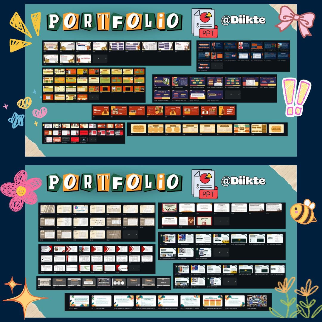 diikte's tweet photo. @andwaeyf Mari kak @diikte bantu, PPT Sempro Rp4.000/ slide 🥰🙏

🖼 Canva Pro
🎨 Request Tema Desain di Awal ➡️ @diikte Beri Opsi Untuk Kakak Pilih Sebelum Dikerjakan.
💰Pembayaran di Akhir.
☎️ https://t.co/Yy5pXOXqVD https://t.co/QR7nEXe1FF