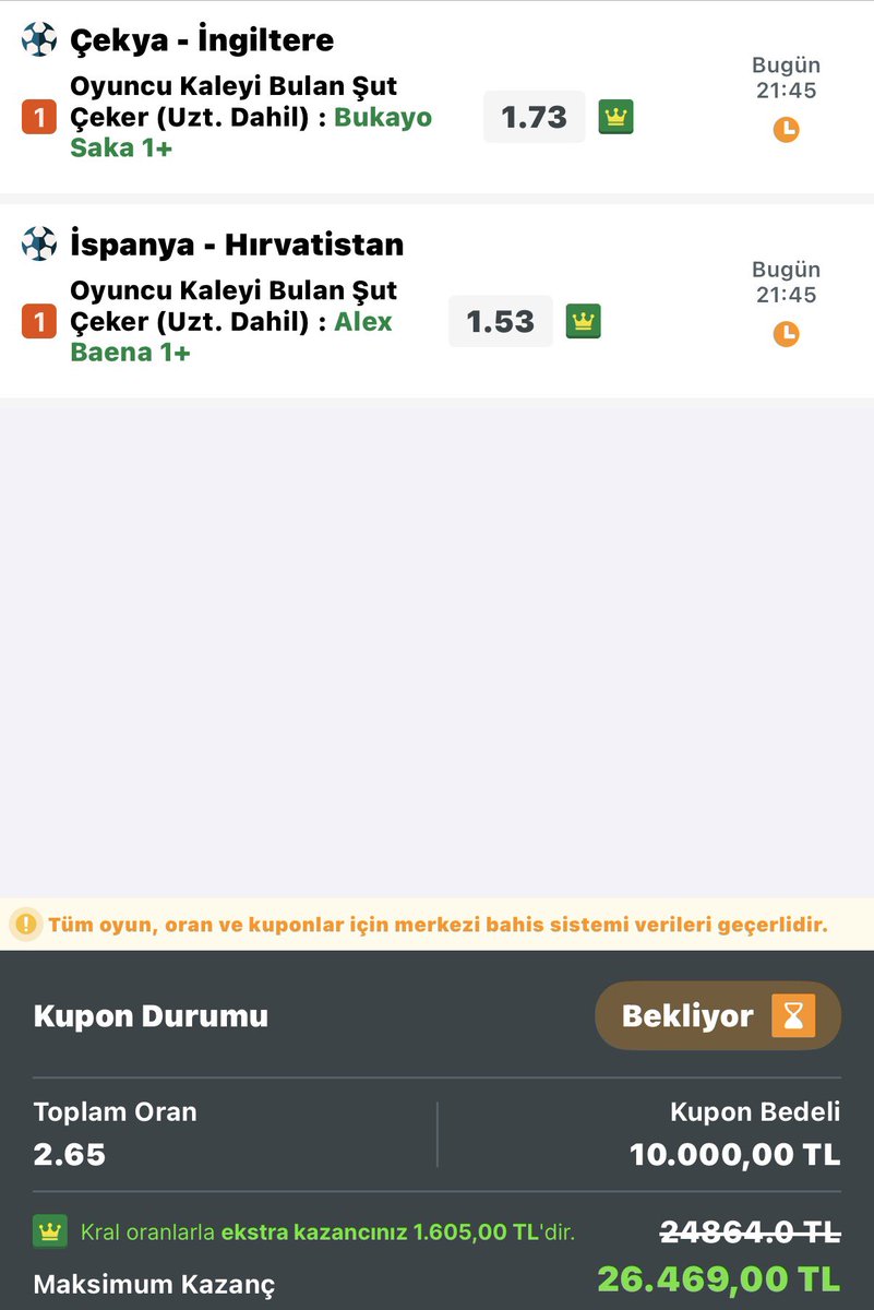 EdgeTahmin's tweet photo. VIP gruptan enstantaneler 🎉🎉🎉
#iddaa #analiz #futbol #basketbol #tahmin #veri #istatistik

Daha fazlası için DM 📩🫡 https://t.co/Nh43YUWRdb