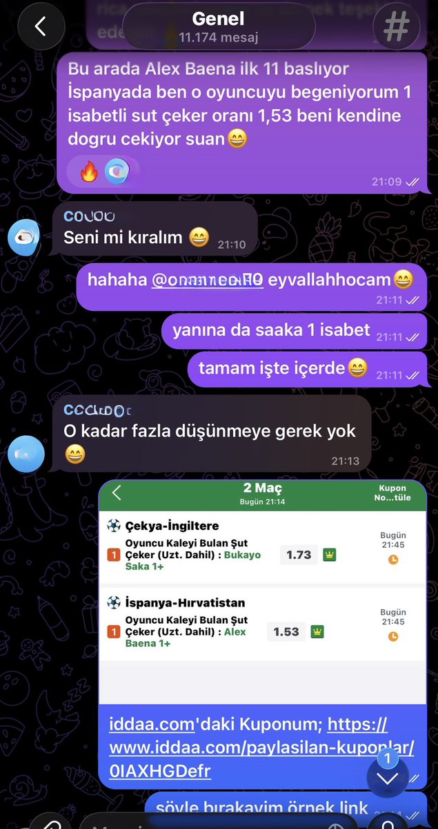 EdgeTahmin's tweet photo. VIP gruptan enstantaneler 🎉🎉🎉
#iddaa #analiz #futbol #basketbol #tahmin #veri #istatistik

Daha fazlası için DM 📩🫡 https://t.co/Nh43YUWRdb