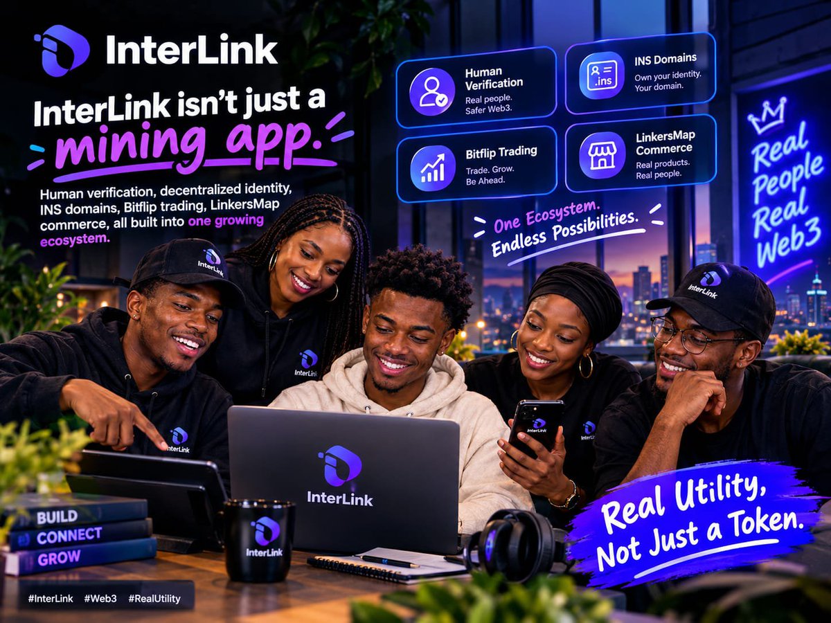 feeling_web3's tweet photo. InterLink isn't just a mining app.
Human verification, decentralized identity, INS domains, Bitflip trading, LinkersMap commerce, all built into one growing ecosystem.

Real utility, not just a token.

#InterLink #ITL #ITLG @inter_link @itl_fdn @kv_interlink @reina_itl @itlx_defi https://t.co/EJtTAULANs