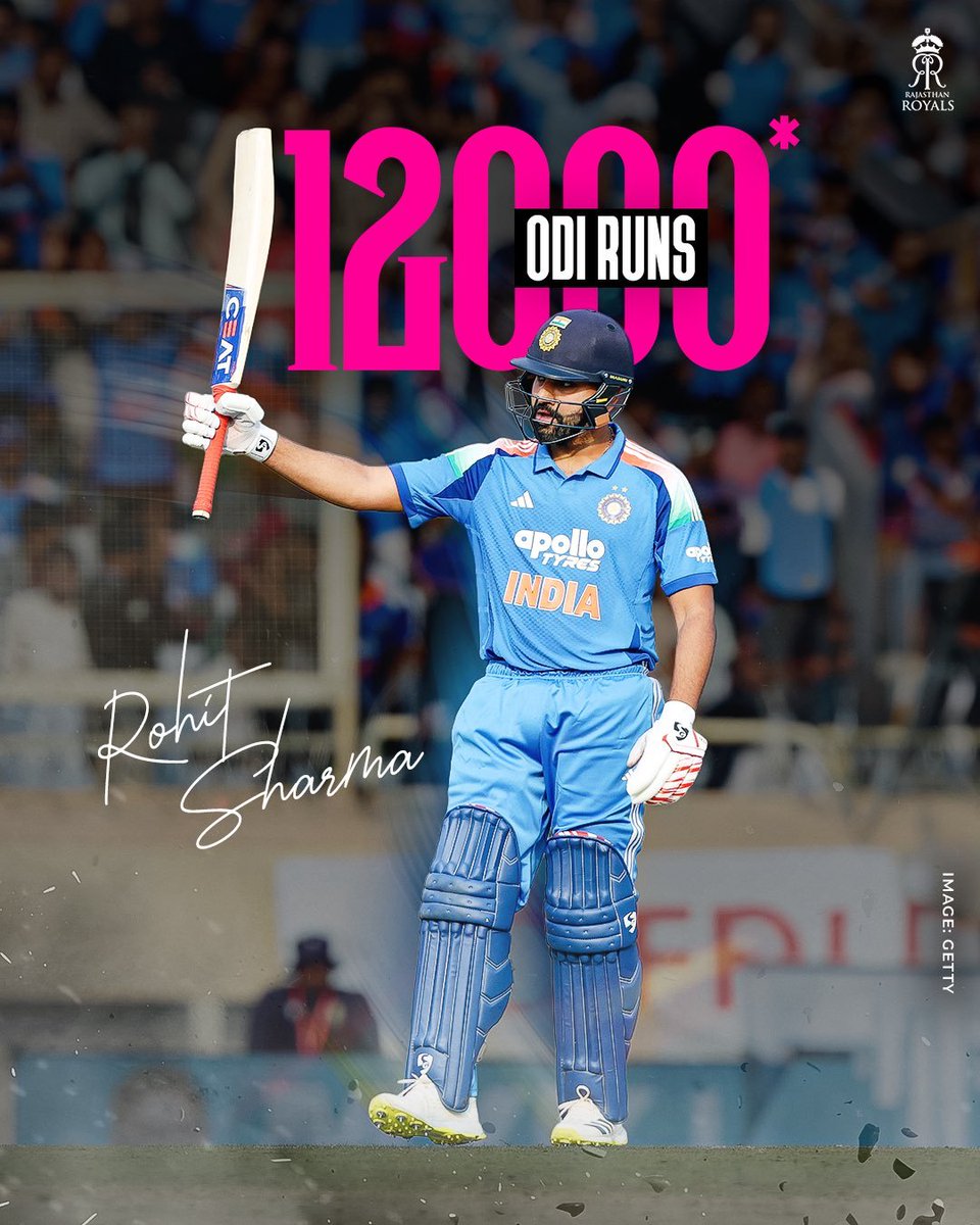 Kirketer02's tweet photo. @rajasthanroyals special Poster for Rohit sharma on completing 12000 Runs 

#indvswi #Rohitsharma https://t.co/byKFhl7XRM