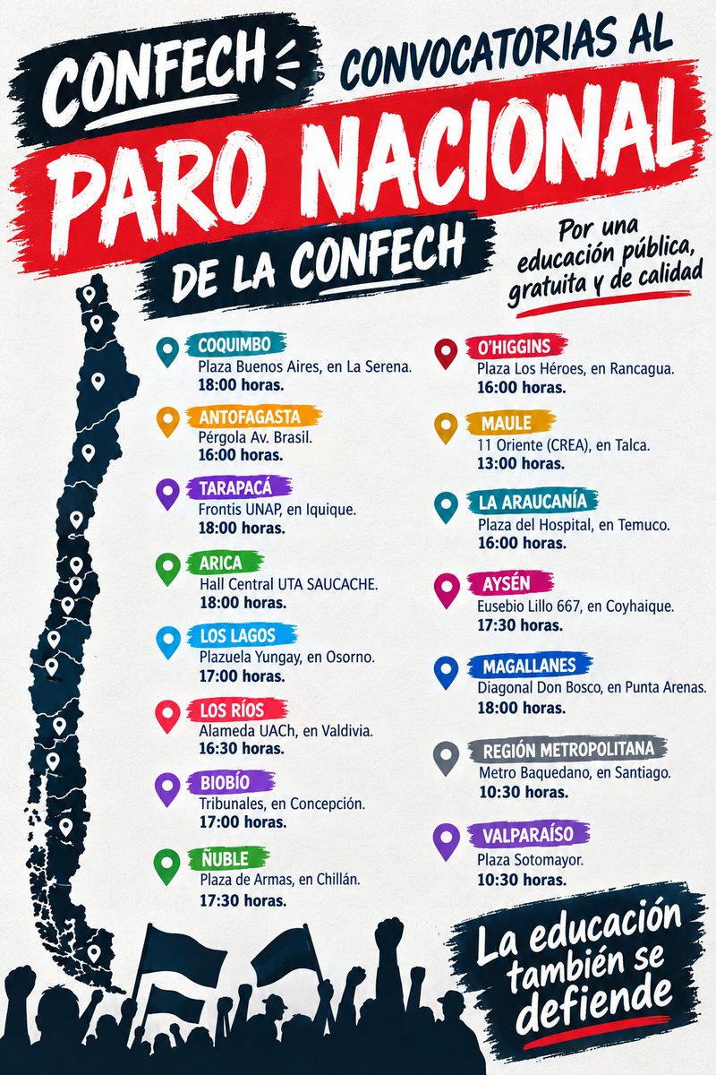 CarlosAmpuero's tweet photo. Paro nacional de la Confech: estas son las marchas y horarios en Santiago y regiones este jueves https://t.co/f8r5h7sCxg