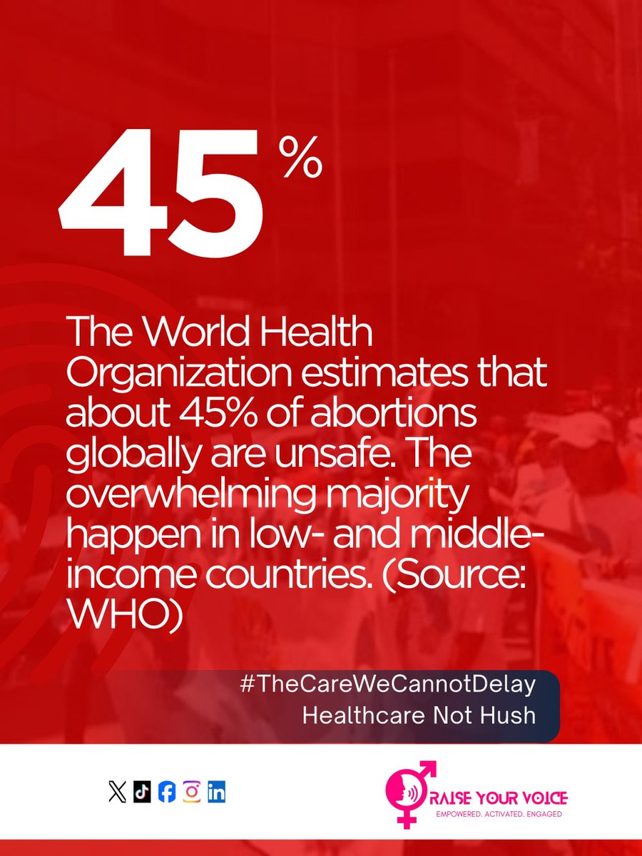 black_bird_KE's tweet photo. @RaiseYourV_oice When abortion is needed, people deserve safe, timely and quality healthcare. That is why this conversation matters. #TheCareWeCannotDelay
Healthcare Not Hush. @RaiseYourV_oice https://t.co/pUZ8sUxeCL