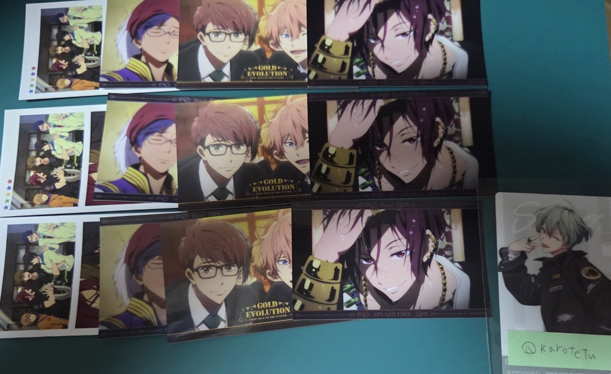 karotetu's tweet photo. 【交換】Free! ブロマイドコレクション　Ending Scene

譲⇒画像1～3

求⇒画像4 

コンプ目的のため、4枚纏めて交換していただける方のみ。
都内手渡し可能です。 https://t.co/6pRIQdHlrO