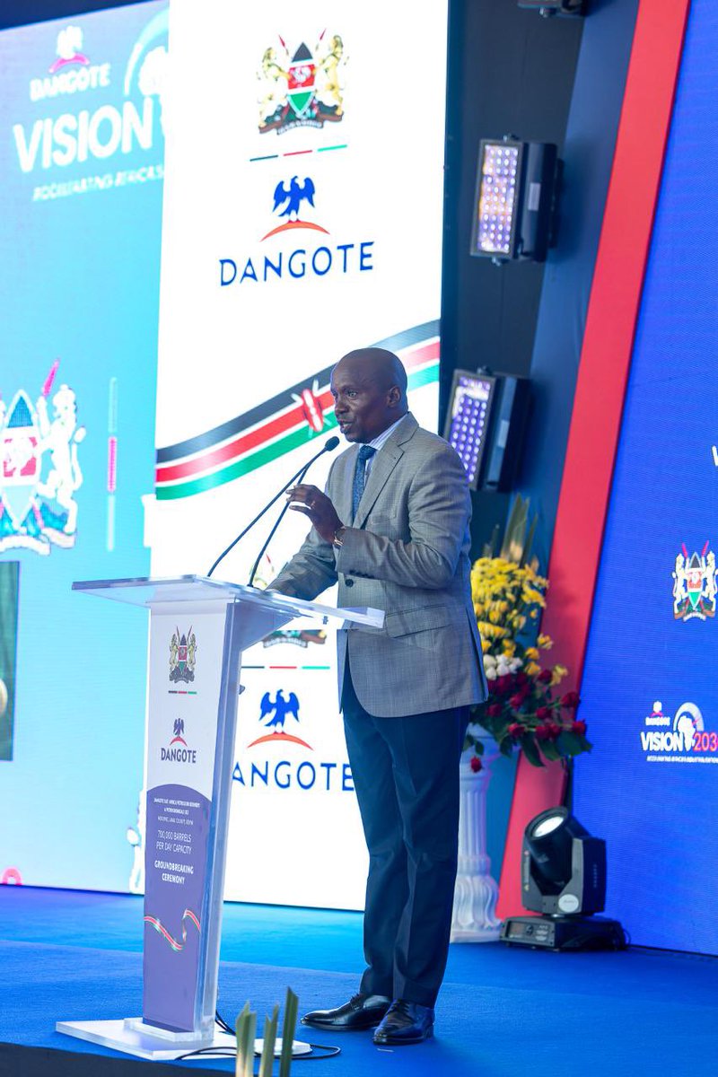 UmmiMBashir's tweet photo. Presided over by His Excellency President @WilliamsRuto and businessman Aliko Dangote, I joined leaders from across Africa and Kenya for the groundbreaking ceremony of the Dangote East Africa Petroleum Refinery, a mega project worth KSh2.2 trillion that will transform Kenya’s energy and industrial landscape while strengthening the region’s economic potential.