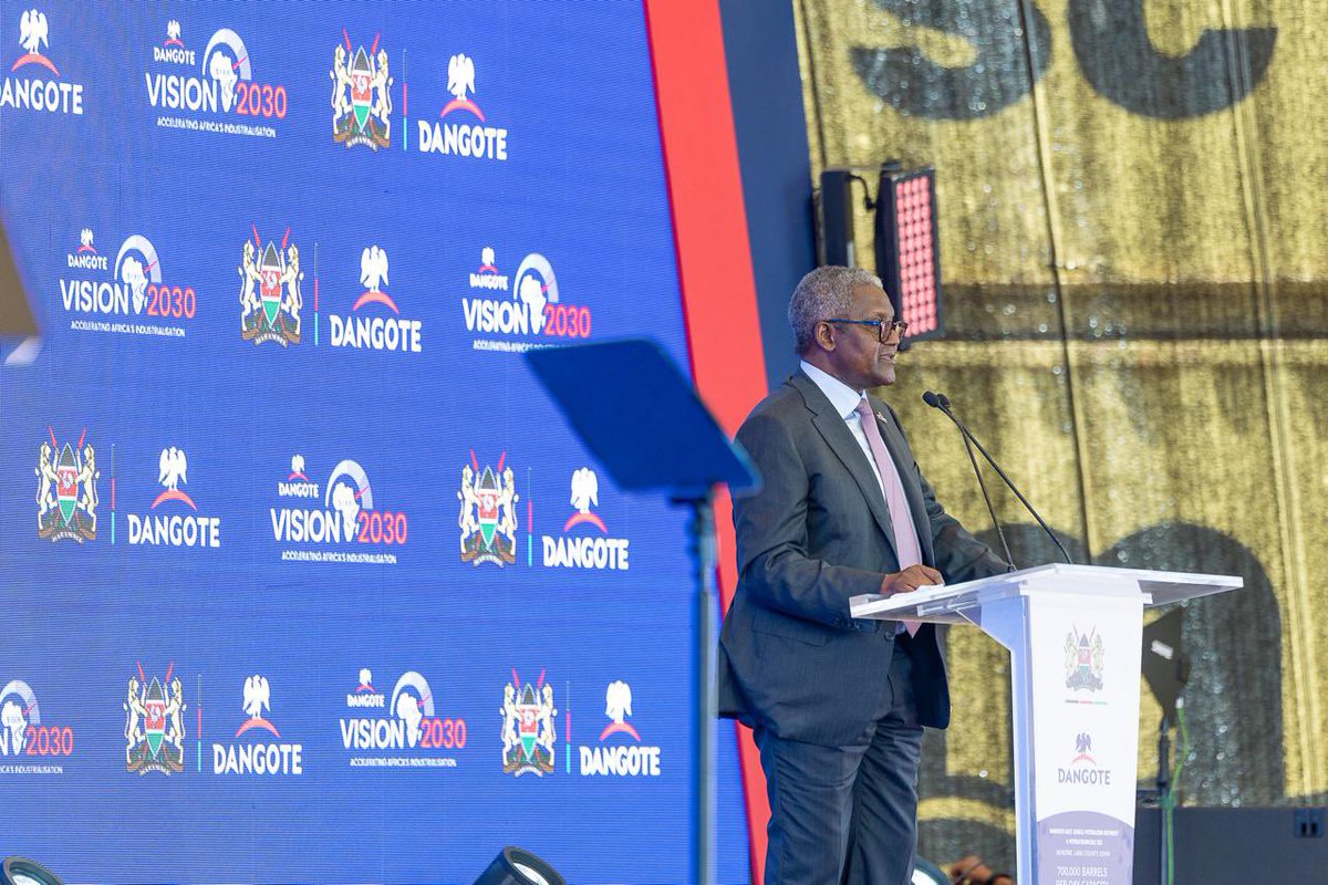 UmmiMBashir's tweet photo. Presided over by His Excellency President @WilliamsRuto and businessman Aliko Dangote, I joined leaders from across Africa and Kenya for the groundbreaking ceremony of the Dangote East Africa Petroleum Refinery, a mega project worth KSh2.2 trillion that will transform Kenya’s energy and industrial landscape while strengthening the region’s economic potential.