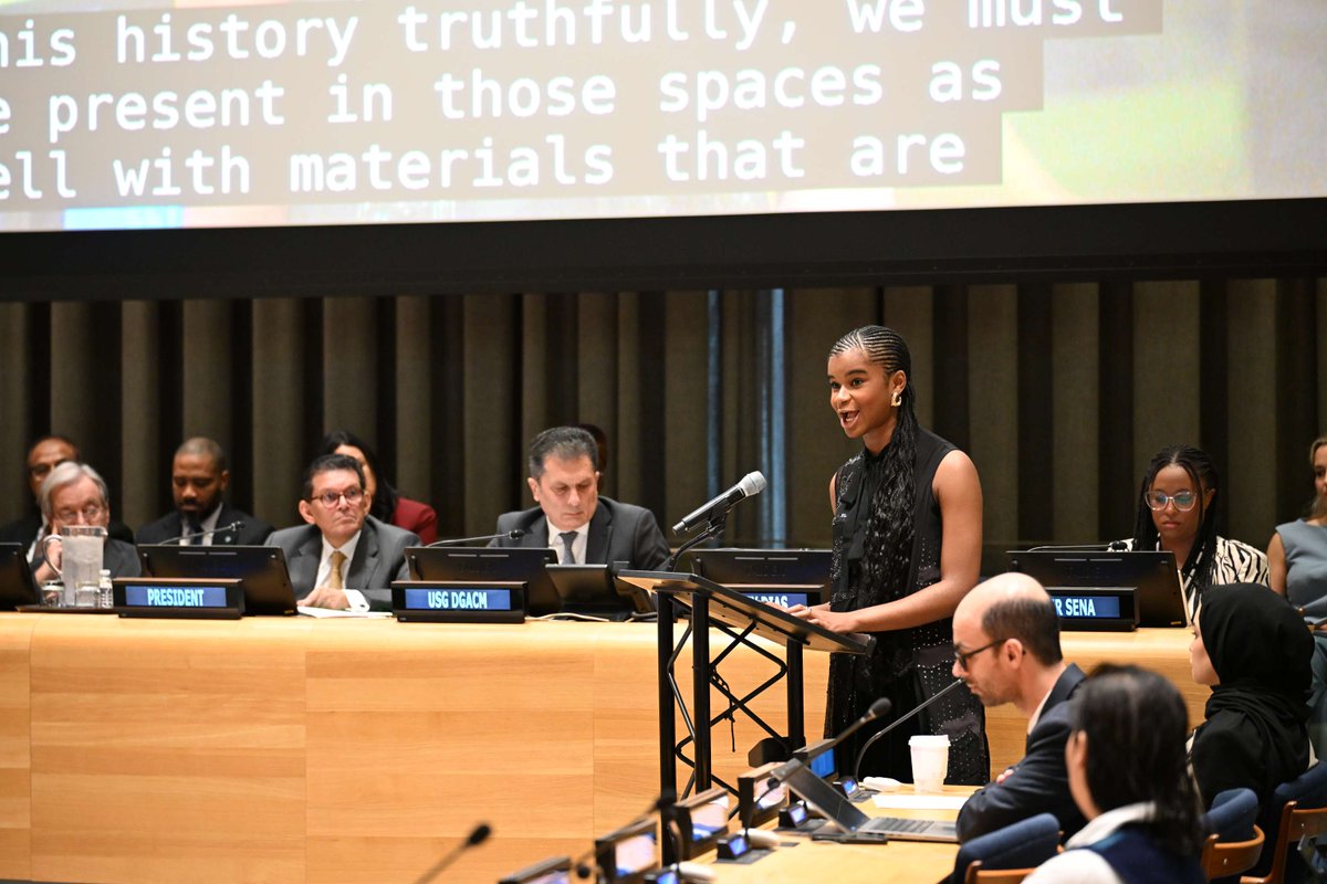 UN4Youth's tweet photo. 🌟At a @UN high-level meeting marking #Durban25, Member States and young people called for stronger action to confront structural discrimination, address historical injustices and tackle emerging forms of racism, including online.

🔖Read more: https://t.co/xdEPR2v2gZ
#FightRacism #YouthLead