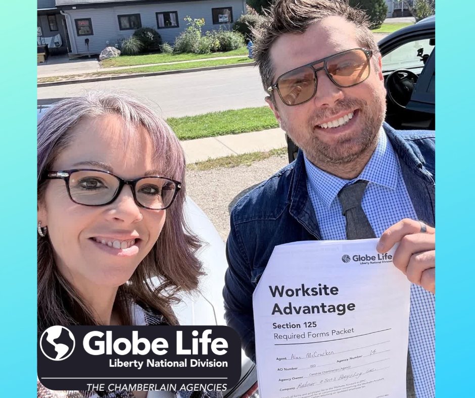 LNDChamberlain's tweet photo. Congrats Allen! 
Connecting a local Wisconsin business with amazing benefits for their employees to pick and choose from, with a little help from Agency owner Candice Chamberlain. 
#ChamberlainAgencies  #ProtectingFamilies https://t.co/wfRyLdcWy0