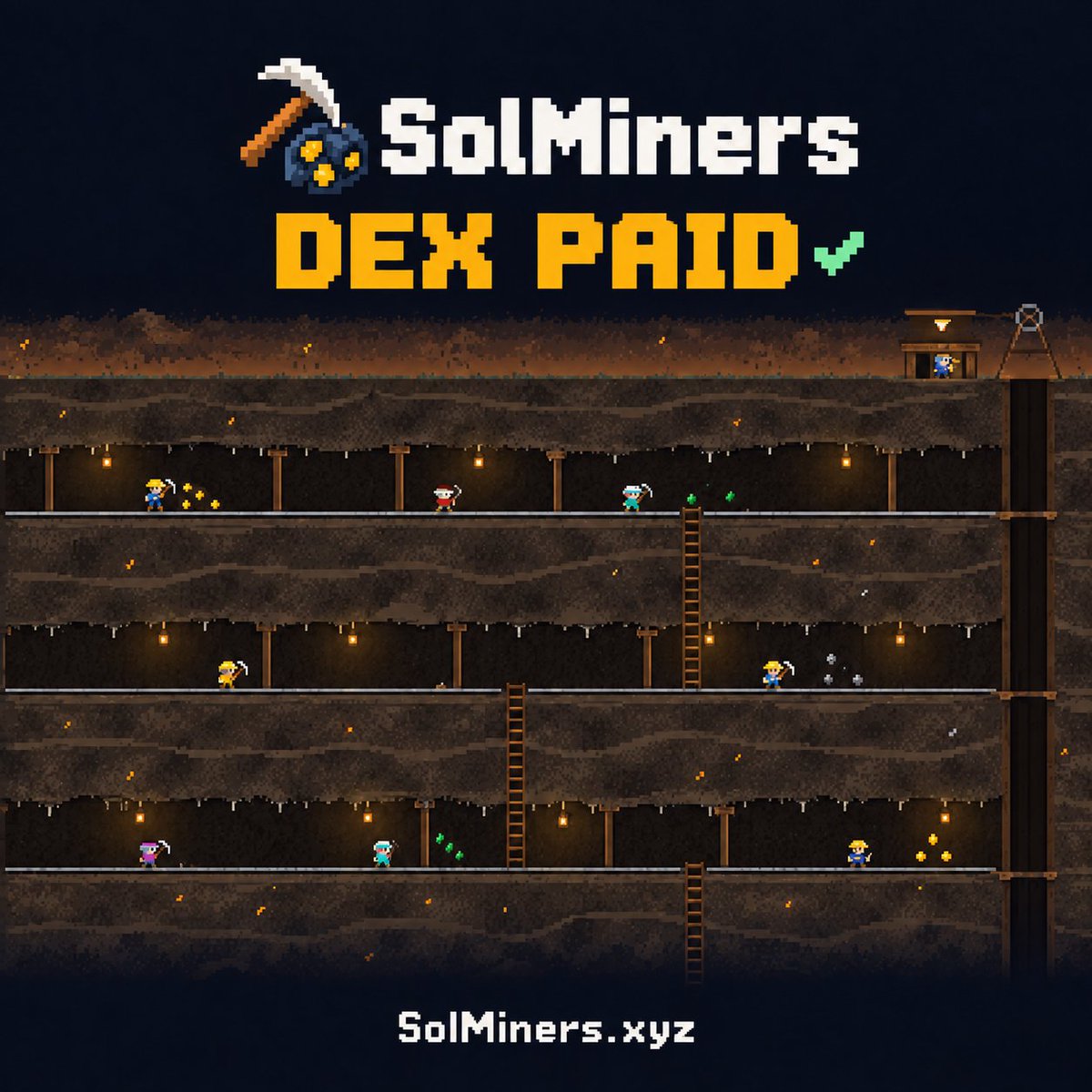 SolMinersP's tweet photo. Dex paid. 

First miners already starting mining now. https://t.co/J7E7geahjK