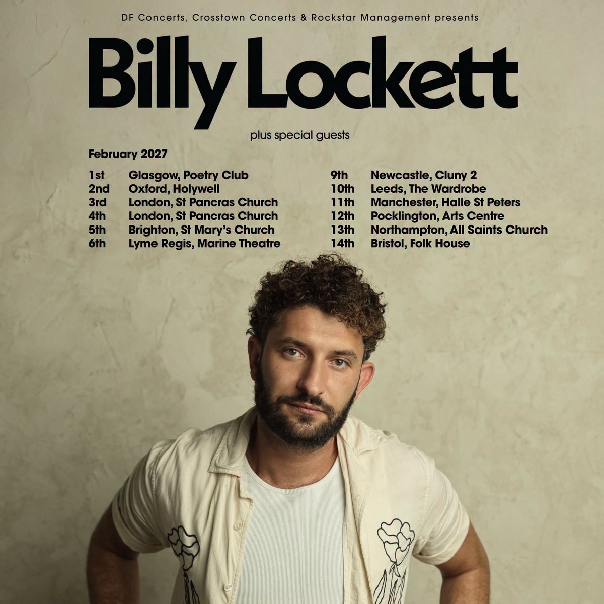 stereoboard's tweet photo. NEW // Following the release of 'Things Are Looking Up' earlier this year, singer-songwriter @billylockett will support the album with a UK tour in February!

We reckon this one could be a real... Hard Act To Follow 😏  Grab tickets now 👉  https://t.co/nfMzVtpU4A https://t.co/cl42cR04TU