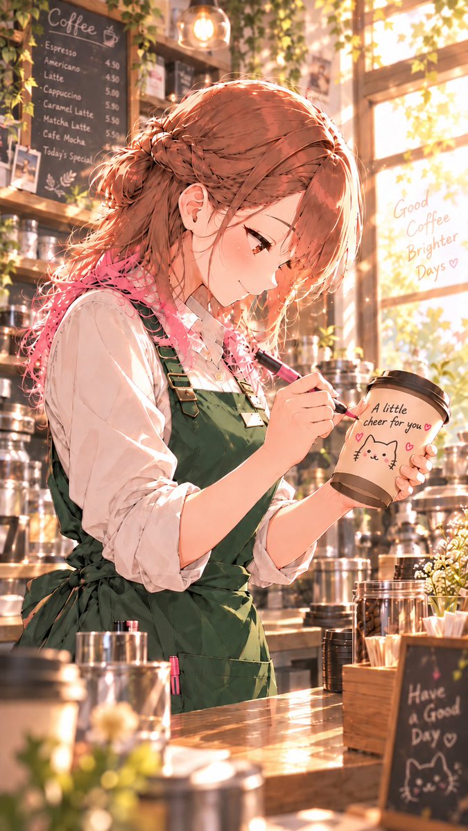 sachiiropalette's tweet photo. 【if】もしも、君がカフェスタッフだったらー……

「ちょっぴりエールをあげちゃうぞ、っと。」

#もしもいろどり #日向朱莉 #AIイラスト https://t.co/mFBW2k4AB2