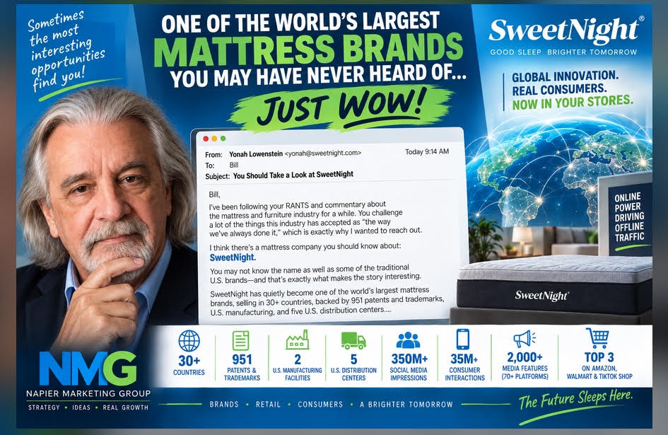 NapierMarketing's tweet photo. If you are a furniture retailer, a MUST READ !!!

JUST WOW. I DIDN’T SEE THIS ONE COMING! A Few Days Ago, I Got An Email From Yonah Lowenstein, VP Of U.S. Sales For SweetNight.

https://t.co/MXJnbU4PKG https://t.co/XYyIRVnSPb