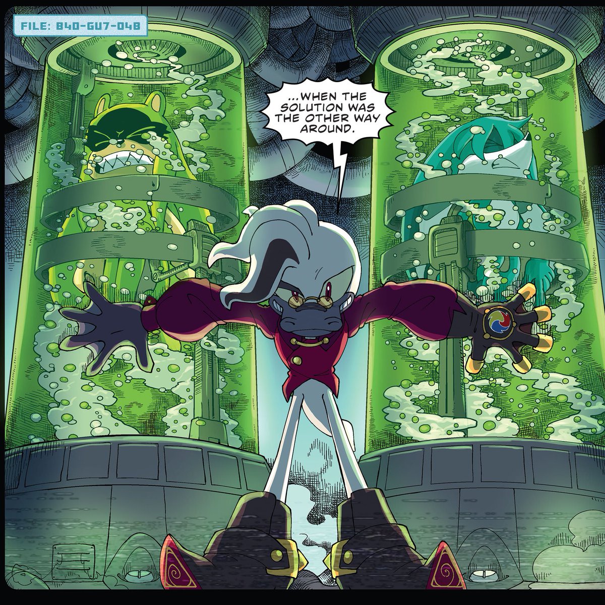 Blueknight_V2's tweet photo. #Sonic games need more villains like IDW's villains. And Infinite.

Irredeemable, unrelatable, yet smaller scale villains than the games. That you can actually dislike yet still enjoy as great villains!

Always appreciate how IDW tackles darker stories &amp; themes. https://t.co/LuzbATSinN