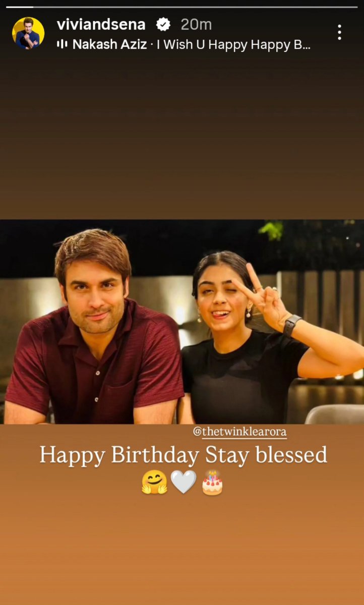 VivianDsena_fc_'s tweet photo. Not just a birthday wish, but a little moment of warmth from VD  🤍

Some bonds are beautifully captured in the simplest words — Stay Blessed 🤲

Happy Birthday @TwinkleAroraO 🫶 May Allah Bless You....Ameen !

#VivianDsena #TwinkleArora #VDians https://t.co/Ix0buZ7D0h