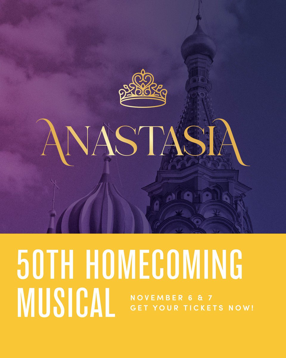 okchristian's tweet photo. Get ready for the Homecoming Musical!
This year's musical is "Anastasia"
Join us for a memorable evening as our talented students bring this story to life on stage! Get your tickets TODAY: https://t.co/MWnbjhIGRt
.
.
#Homecoming2026 #OKC #Anastasia #homecomingmusical https://t.co/xPlDAJzwat