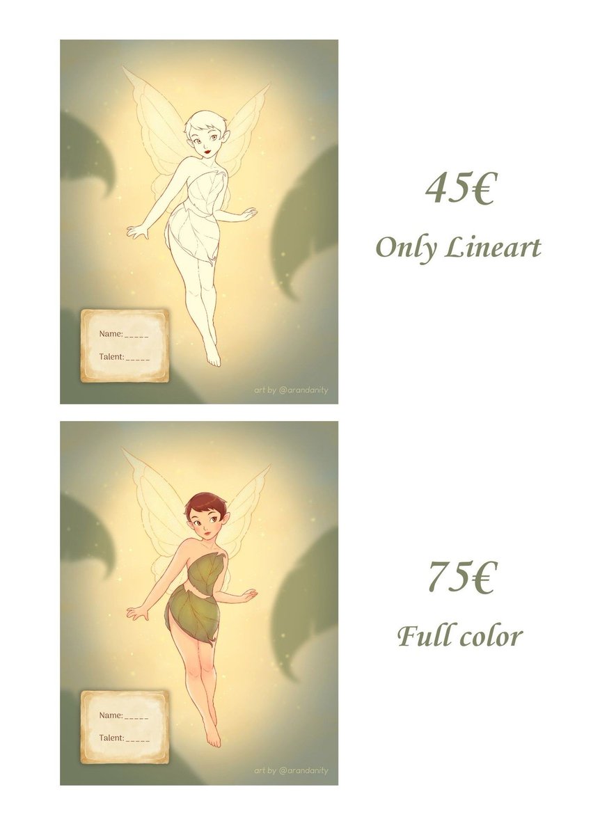 Arandanity's tweet photo. 🗣️ Chicas chicas he abierto unas commissions especiales (del tipo "Your character here") para hacer haditas 🧚🏻‍♀️🍄🍂 #ych https://t.co/ohLOv1iCpY