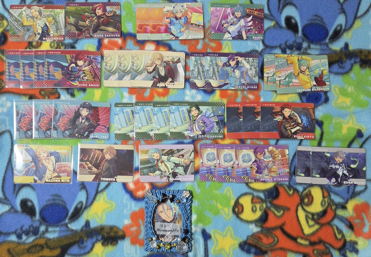 kurousagikko's tweet photo. 【交換/譲渡】あんスタ カードダス

譲)R つむぎ2 宗2 翠 スバル 真緒 維吹  巽 N 司2 嵐 凛月 レオ 宗 真3 真緒4 スバル 北斗 渉 英智 桃李 夏目 千秋 奏汰 鉄虎 忍 翠 凪砂 茨 一彩4 藍良3 マヨイ2 巽2 維吹3 敬人4 紅郎3 カンナ2 ライカ なずな 友也 創  友也 晃牙2 アドニス 3
→ https://t.co/SsTyDgb8nb