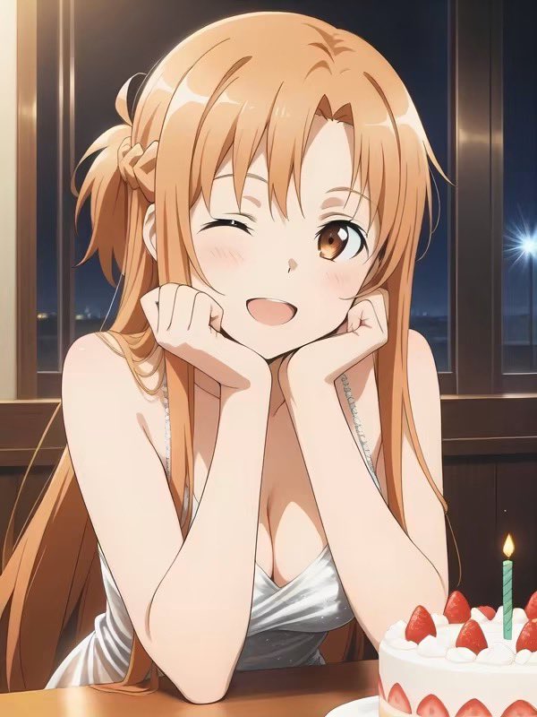 ValtSaber's tweet photo. Happy Birthday Asuna Yuuki 🧡🎂🎉🎊 https://t.co/3KtLLnyh5p