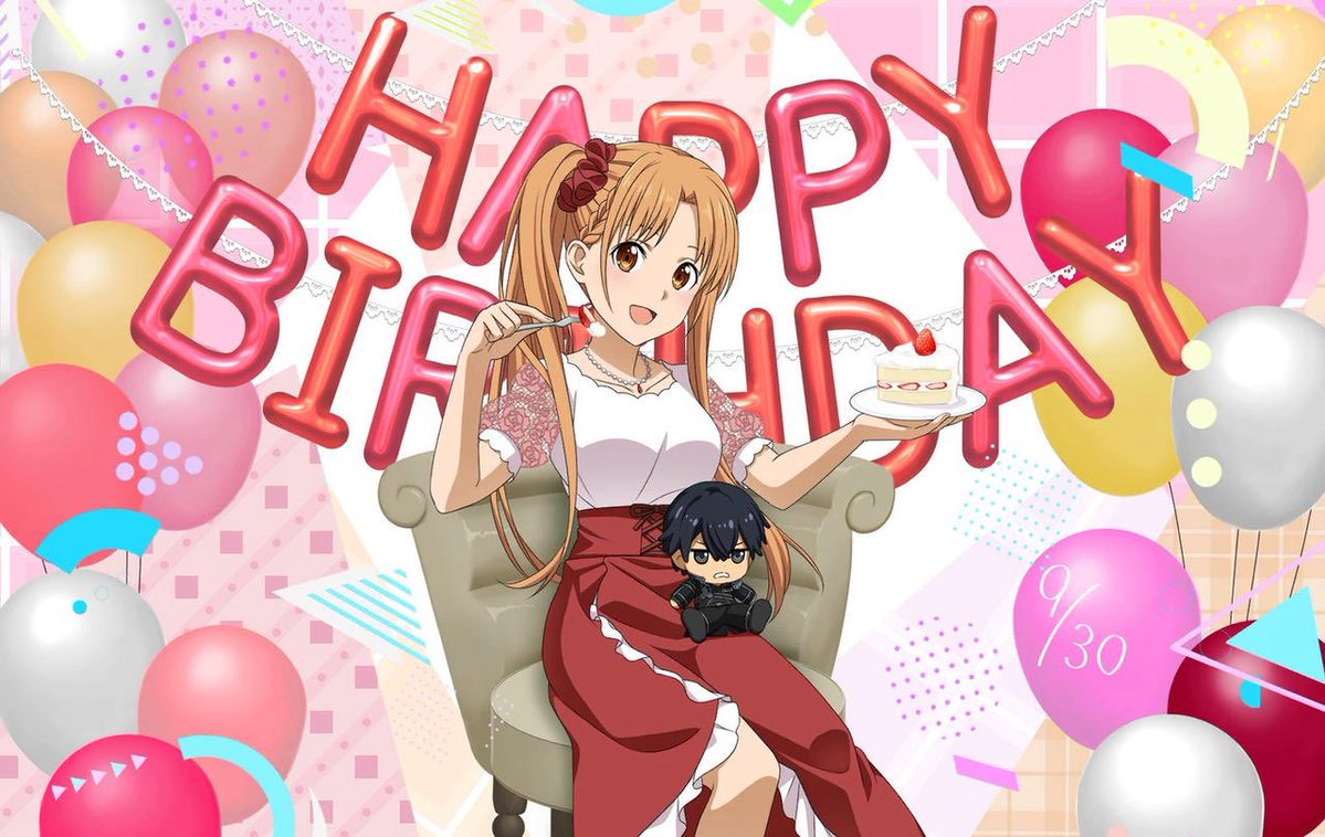 ValtSaber's tweet photo. Happy Birthday Asuna Yuuki 🧡🎂🎉🎊 https://t.co/3KtLLnyh5p