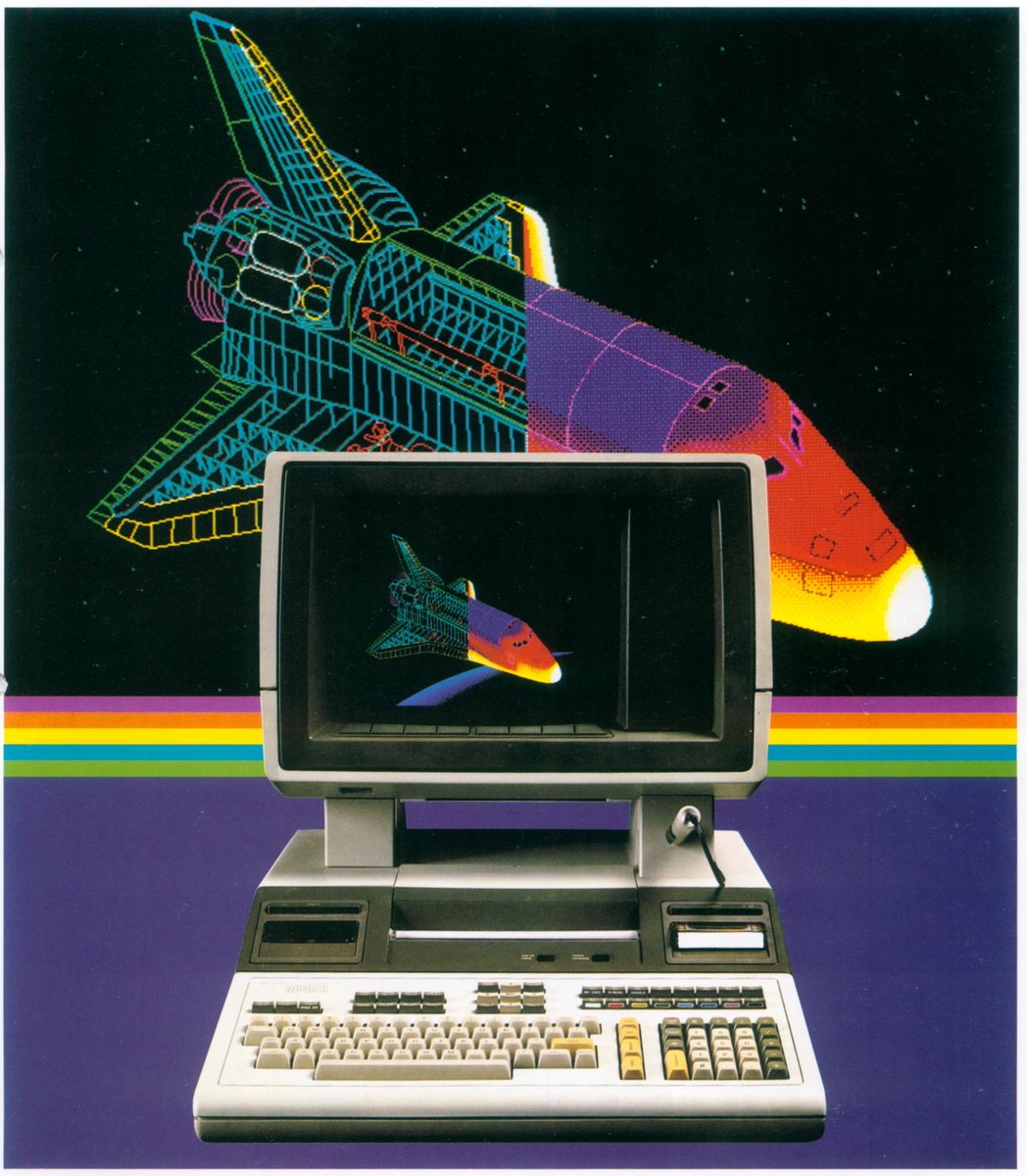 Noahbolanowski's tweet photo. David L. Homan in 1984: "In planning Space Transportation (STS) flights, four major areas lend themselves to computer graphics modeling... To this end, a graphics modeling program has been written for a desktop computer system (the Hewlett-Packard 9845/C)."

Full Paper: https://t.co/3knFcPC3GL
