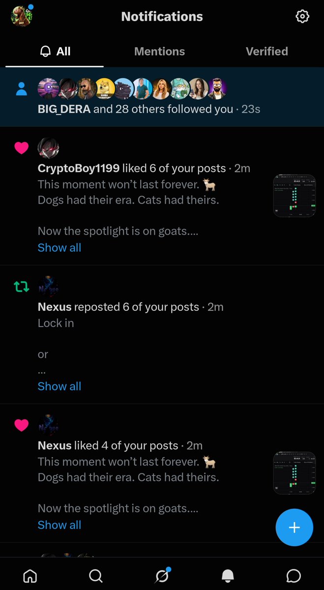 GoatSeasonBAA's tweet photo. Thank you everyone for the support. ❤️🐐
I truly appreciate every single one of you from the bottom of my heart.

GOAT SEASON  $BAA 🐐🔥 https://t.co/xh89sZA0nu