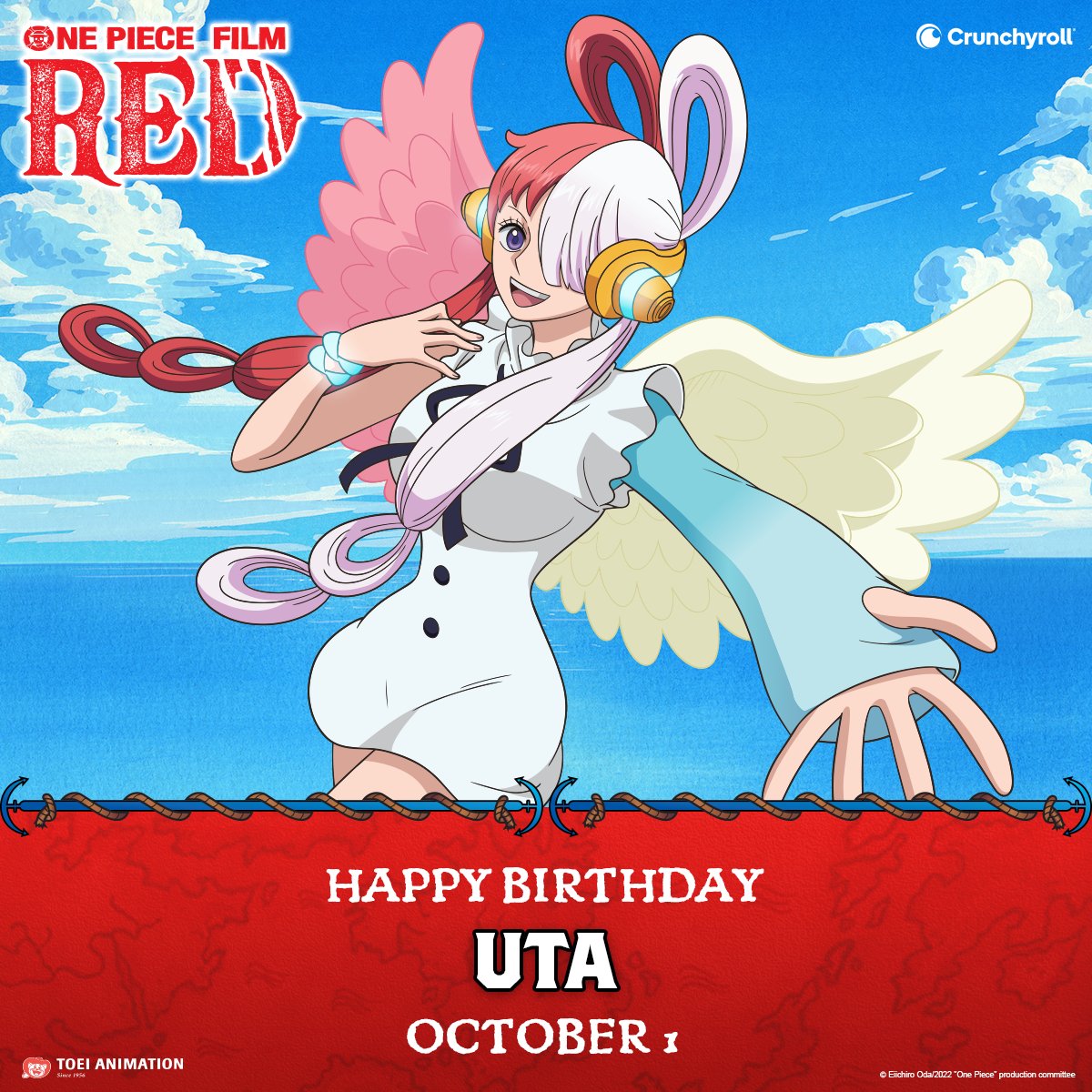 OnePieceAnime's tweet photo. She'll sing your heart out! Happy birthday Uta 🎂💕 https://t.co/pEcmczArog