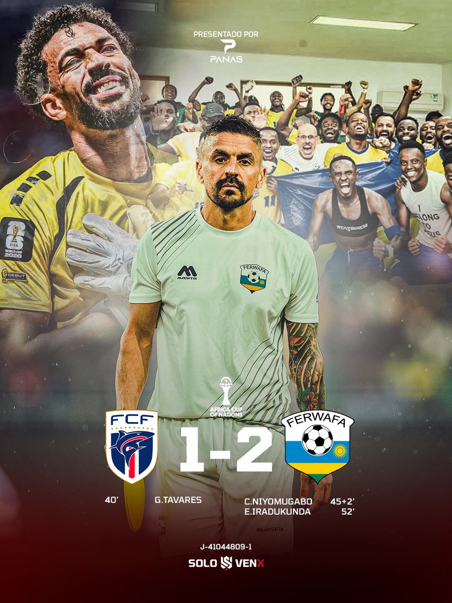 SOLOVENEX_'s tweet photo. #Ruanda venció este martes (1-2) a la Cabo Verde de #Vozinha en el Clasificatorio a la Copa Africana 2027.
En su CT hace vida @ClaudioAltieri1, jefe del departamento de performance y 2do asistente del Stephen Constantine.
𝑽𝒆𝒏𝒆𝒛𝒖𝒆𝒍𝒂 𝒆𝒏 𝒍𝒂 𝒄𝒂𝒔𝒂. 🇻🇪
#SVX / #VenEx https://t.co/1uqZf80fqF