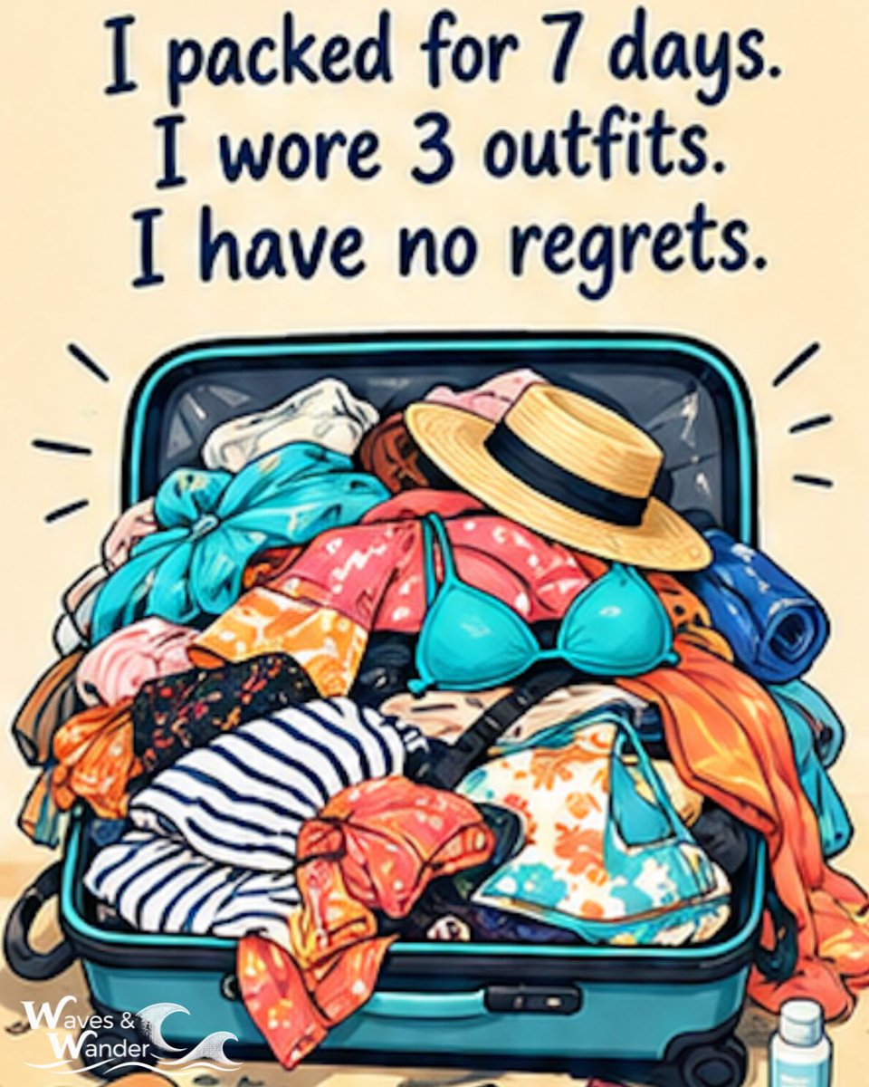 bela_arantes's tweet photo. Seven days. Three outfits. One very optimistic suitcase. Because apparently “just in case” is a perfectly reasonable packing strategy. 😂

Tell me I’m not the only one who packs for every possible version of the weather, every possible occasion, https://t.co/yEOuq8WdOt