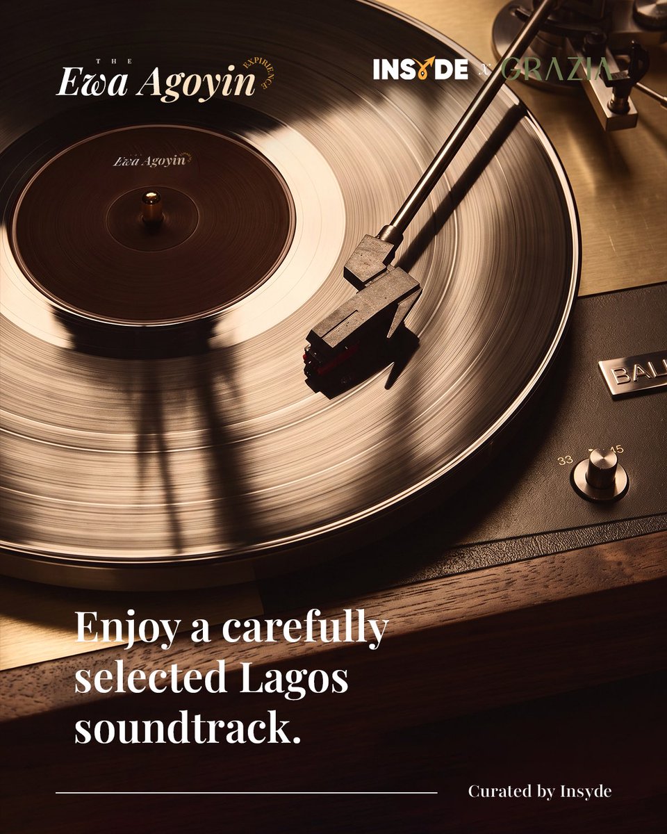goinsyde's tweet photo. Ewa Agoyin is more than a plate. It’s a Lagos story.

On Friday, 23 October, INSYDE × GRAZIA brings that story to the table with The Ewa Agoyin Experience.

We’re bringing together rich folklore, live talking drums, and timeless vinyl tracks for an unforgettable evening https://t.co/ltWMQwJtjB