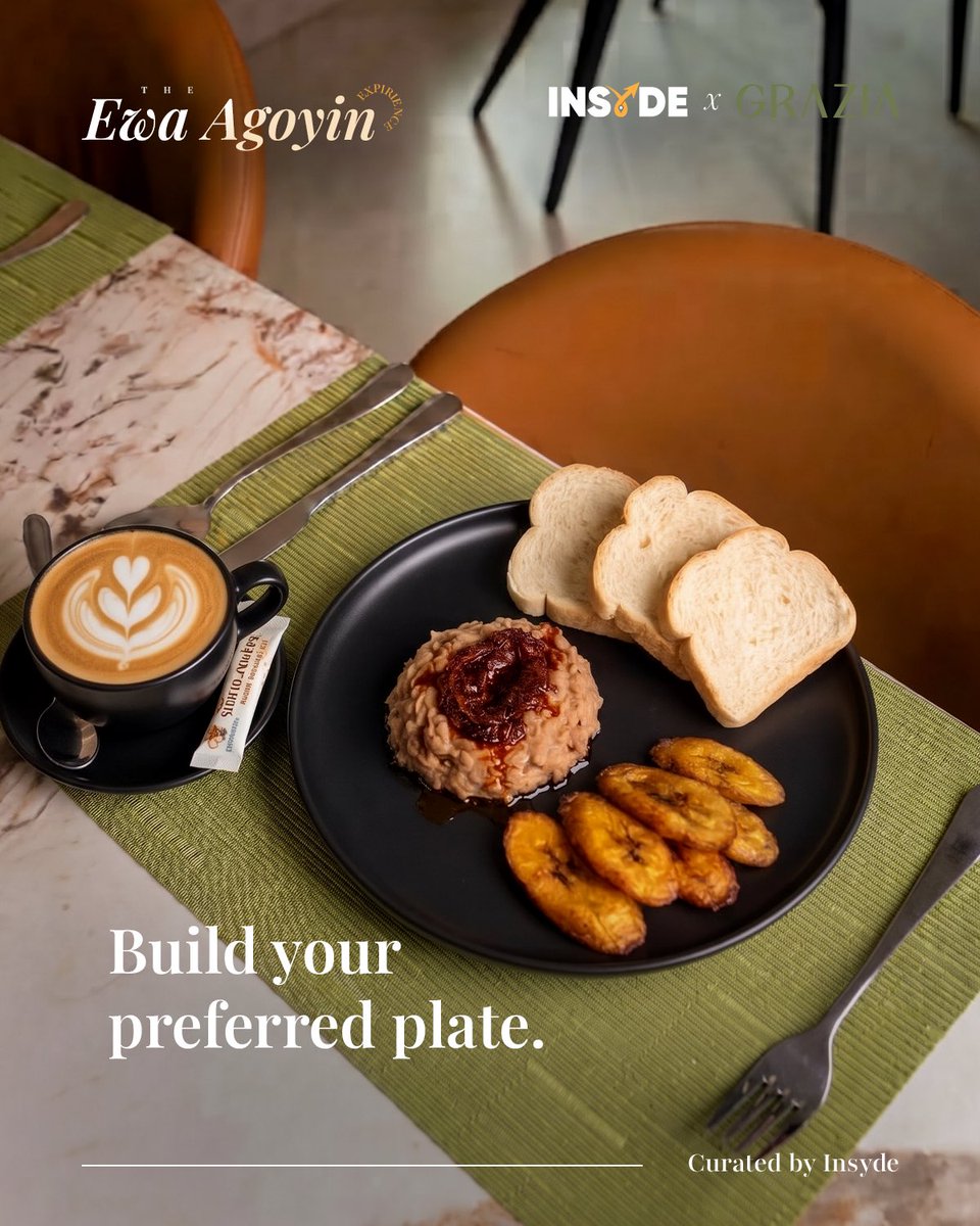 goinsyde's tweet photo. Come ready to customize your plate and indulge in an elevated cultural dining experience.   

Click on the link below to book your ticket.  

https://t.co/4uQYCL2NCI

#LagosDining #Culinary #EwaAgoyin #LagosHeritage https://t.co/iotRiDj11v