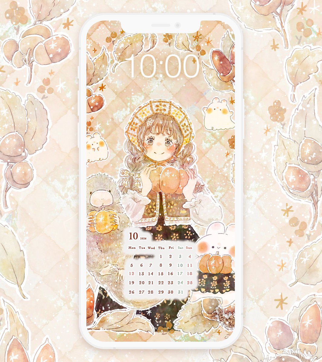 momochy_'s tweet photo. 🎃10月を楽しく過ごせるカレンダー🎃

動物イラストではちょっぴりレアかもしれないオマキヤマアラシと、どんぐりを描きました🍂
アイコンとフリーヘッダーもございます.*

素敵な秋をお過ごしください𓂃✧ https://t.co/8TPg0ZydnO