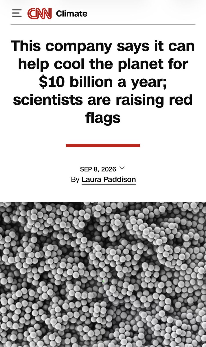 Be11akindofthng's tweet photo. Ein israelisch-amerikanisches Startup plant, die globale Erwärmung durch lichtreflektierende Partikel zu stoppen. Wissenschaftler warnen, dass der Plan eine Klimakatastrophe auslösen könnte.
#Geoengineering #WeatherModification
#WeatherManipulation #StardustSolutions
Stardust Solutions steht an der Spitze der höchst umstrittenen Solar-Geoengineering-Branche. Unter Leitung ehemaliger staatlicher Kernphysiker schlägt das Unternehmen vor, winzige Partikel aus Calciumcarbonat und amorphem Siliziumdioxid per Höhenflugzeugen oder Ballons in die Stratosphäre auszubringen. Durch Reflexion der Sonnenstrahlung will Stardust die globale Temperatur für geschätzte zehn Milliarden Dollar pro Jahr künstlich senken.
Trotz Dutzender Millionen Dollar privater Finanzierung stößt das Startup auf starke wissenschaftliche Skepsis zu Zeitplan und Sicherheit. Prominente Klimawissenschaftler und Umweltgruppen warnen, dass die Kommerzialisierung des globalen Thermostats existenzielle Risiken birgt. Eine künstliche Abdunkelung der Sonne könnte Wetterlagen stören, schwere Dürren auslösen oder lebenswichtige Monsunzyklen zerstören. Bei plötzlichem Abbruch droht ein „Termination Shock“, ein rapider, katastrophaler Temperaturanstieg. Zudem besteht die Sorge, dass die billige Schnelllösung Regierungen von der Reduktion fossiler Brennstoffe ablenkt.
https://t.co/S3wQtmG1Tc