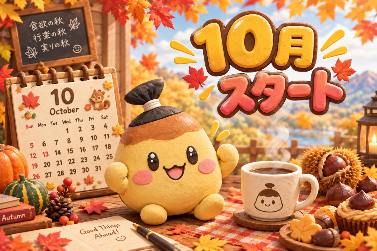 Toto98wb's tweet photo. 今日から10月スタート🍁 今年も残り3ヶ月なんて早すぎる…。

今月も「失敗しないお買い物」と「AI×noteの時短術」を中心に、皆さんの役に立つ情報をコツコツ発信していきます✍️

朝晩だいぶ涼しくなってきたので、体調に気をつけて今月も自分のペースで頑張りましょう🍮☕️ https://t.co/gYfd0RcwkQ