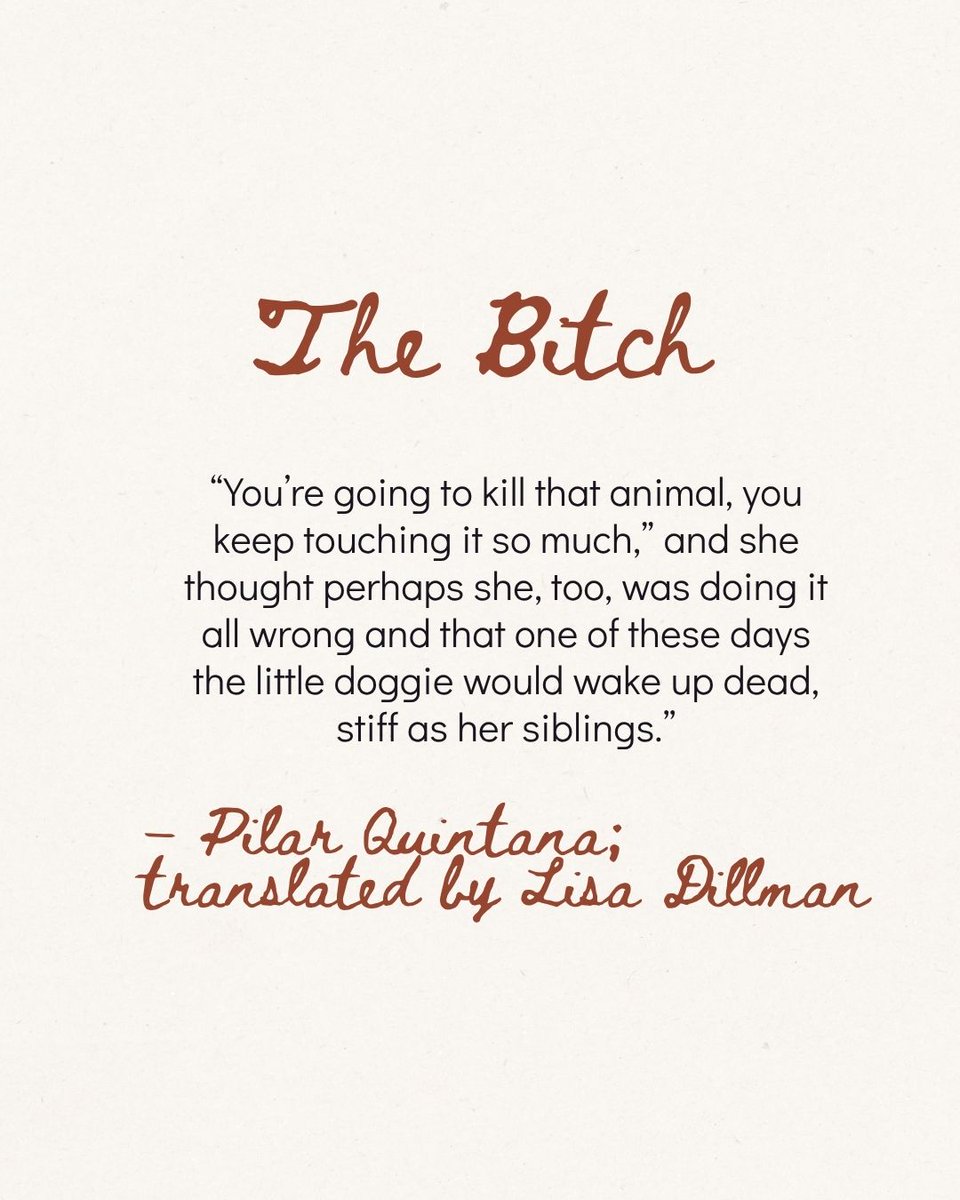 penguinusa's tweet photo. Read Latine this Latine/Hispanic Heritage Month and beyond! We are highlighting a selection of Penguin’s Latine-authored titles – from gothic horror to romance and reported nonfiction to contemporary fiction – discover your newest read that celebrates the diversity of the Latine experience.

THE BITCH by Colombian author Pilar Quintana explores a woman’s dangerously primal feelings when she adopts an orphaned puppy and contends with our collective desire to nurture and be nurtured.