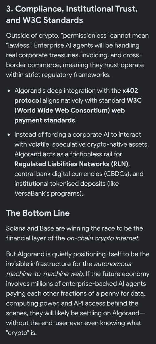 EldarDRM's tweet photo. Read below and understand that while the "crypto bro" AI agentic payments economy is great, #Algorand is positioned for a much larger economy with virtually no competition. 
$ALGO will do $QNT x10, mark this post.

NFA/DYOR. https://t.co/2b7SlhG21s