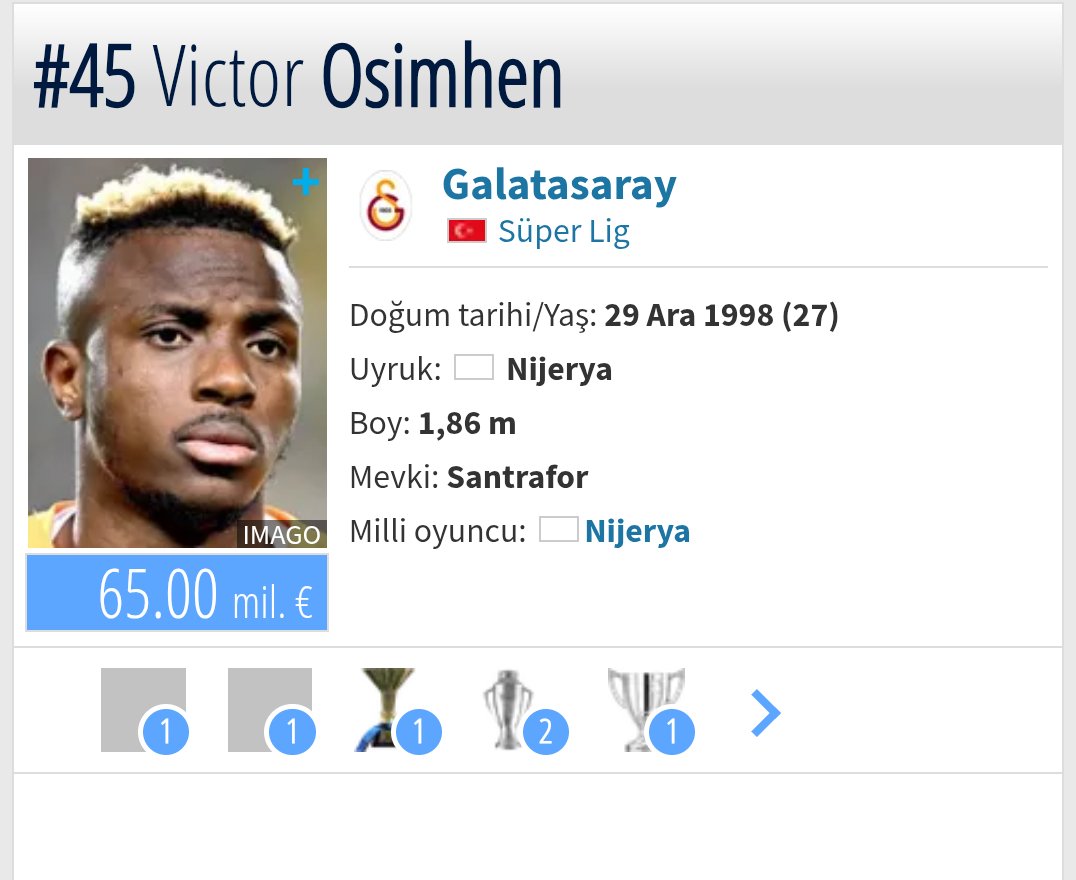 GalaNewsPulse's tweet photo. Sezon başından beri sahadaki mücadelesi ortada. Takımın en golcü oyuncusu. Buna rağmen Transfermarkt, Victor Osimhen’in piyasa değerini 10 milyon euro düşürdü.

Boşuna Fenermarkt demiyoruz. Şaşırmıyoruz. https://t.co/PCZ8a3Ff6W