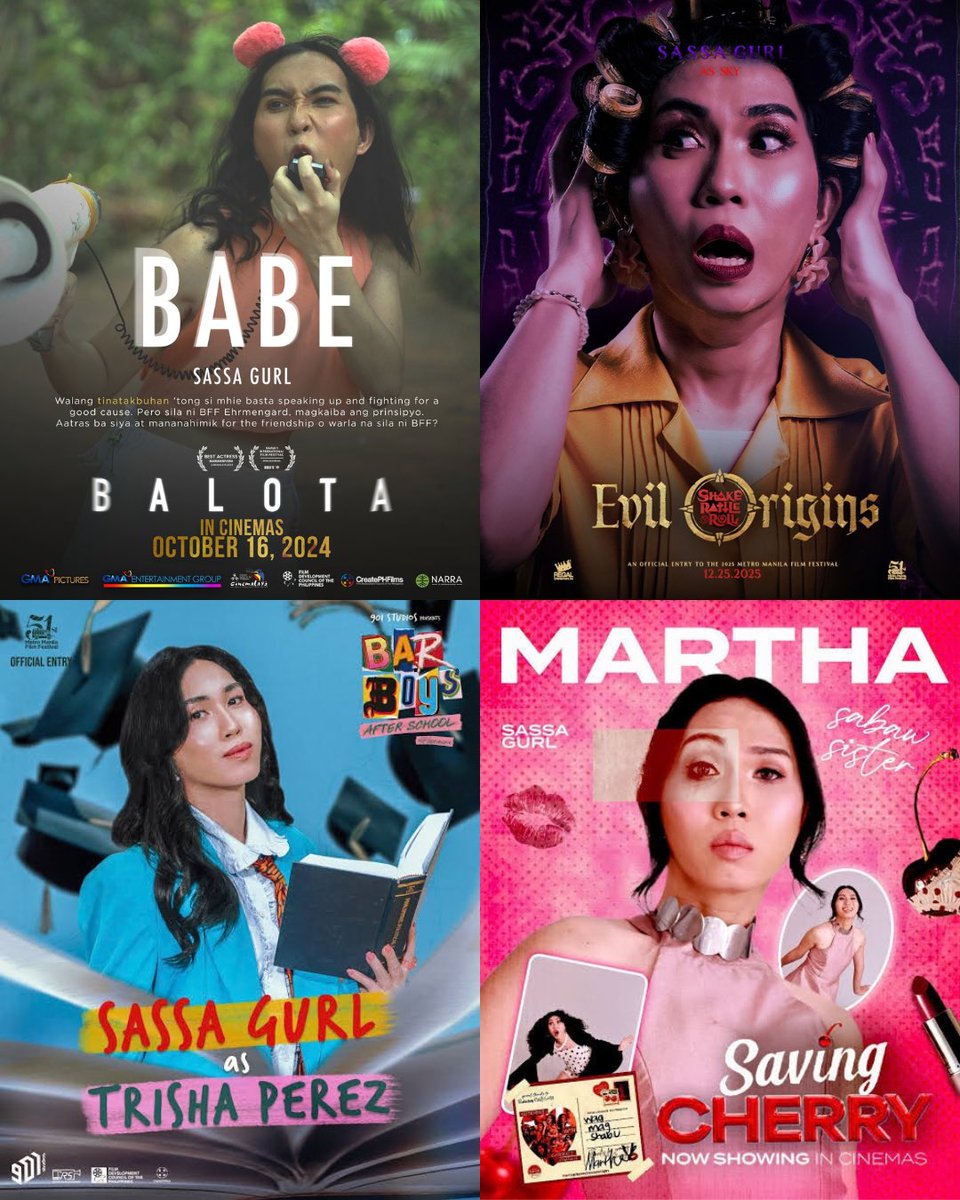 kapusongkim's tweet photo. Mhiema na rin sa Pelikulang Pilipino!
Movie Star: SASSA GURL ✨ https://t.co/SSy6dEI9bf
