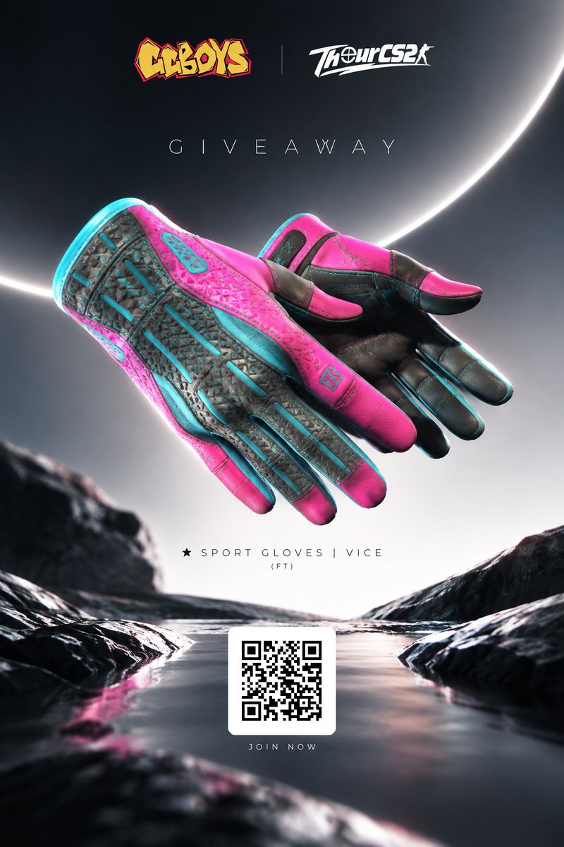 ThourCS2's tweet photo. GIVEAWAY with @GGBOYSCOM - ★ Sport Gloves | Vice (FT)

To enter:
- Follow @GGBOYSCOM and @ThourCS2 
- Like + quote retweet
- Tag 2 friends

GGBOYS is also running its Skin Pass Launch Event with over $11,000 in rewards, including an AWP | Dragon Lore. Go check it out for more giveaways. 🫡