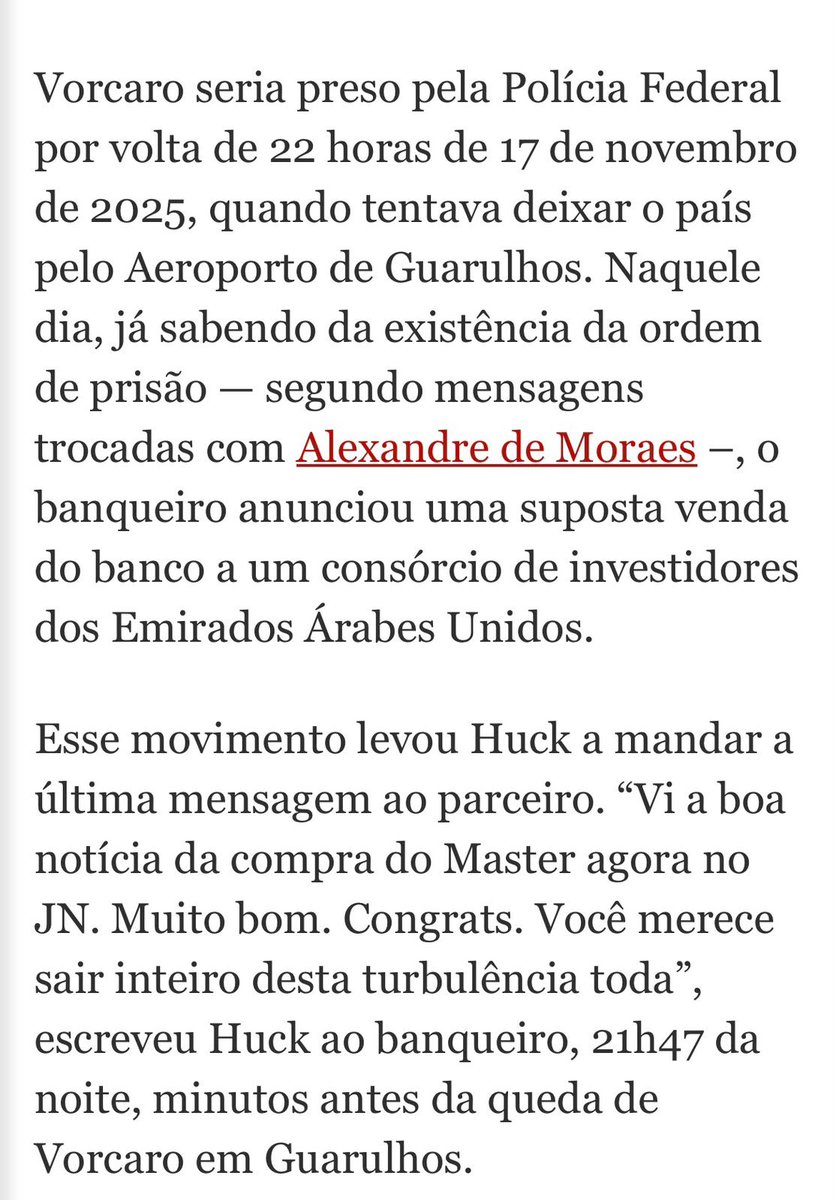 _dilmadebochada's tweet photo. Alguns trechos da matéria da amizade de Luciano huck e Vorcaro, ele levou o banqueiro para dentro da Globo ganho uma comissão gordona, vorcaro chegou até o alto escalão com donos da emissora. Aos poucos tudo vai se encaixando, imaginar que isso deve ser só a ponta do iceberg. https://t.co/4oT0Rdzq3l