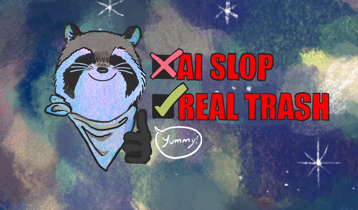 Mogamoka2's tweet photo. Fuck AI🦝🖕🏼 https://t.co/idp9fTul3J