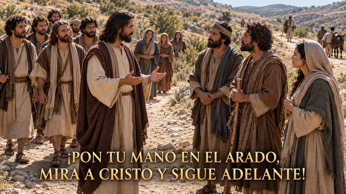 Alberto_Embry's tweet photo. Gracia y paz queridas amigas y amigos. Les invito a rezar las oraciones para el hoy miércoles 30 de septiembre, 2026, Semana XXVI del Tiempo Ordinario.
https://t.co/07FChD2phV
En el Evangelio, para la reflexión de hoy, Lucas 9, 57-62, nos presenta a Jesús caminando con sus discípulos mientras varias personas expresan su deseo de seguirlo. 
Cada respuesta de Jesús revela que el discipulado exige una decisión real, concreta, fuerte y de gran compromiso. El “Sígueme” (Lc 9,59) es una llamada que reorganiza prioridades, seguridades y proyectos. 
Seguir a Cristo significa permitir que el Reino ocupe el centro, incluso cuando el camino exige desprendernos de aquello que antes parecía imprescindible.
Jesús utiliza una imagen profundamente concreta, “El que empuña el arado y mira hacia atrás, no sirve para el Reino de Dios” (Lc 9,62). 
Así como el arado avanza cuando la mirada de quién guía permanece hacia adelante, también nuestra vida necesita esa dirección interior. 
Es cierto que tenemos profundas e importantes heridas, pérdidas, fracasos y etapas del pasado que pueden enseñarnos, pero Cristo nos llama a reconstruir desde ellas sin quedar atrapados en ellas. 
La fuerza del discípulo nace de saber y reconocer lo que hemos pasado pero sobre todo tener muy en cuenta hacia quién se camina.
Hoy Jesús nos vuelve a decir “Sígueme”, por lo que debemos poner la mano en el arado de nuestra vida fijando la mirada en Cristo y avanzar con fe y decisión. 
El Reino necesita personas capaces de dejar atrás la indecisión y convertir su historia en una respuesta fiel y comprometida.
¡PON TU MANO EN EL ARADO, MIRA A CRISTO Y SIGUE ADELANTE!