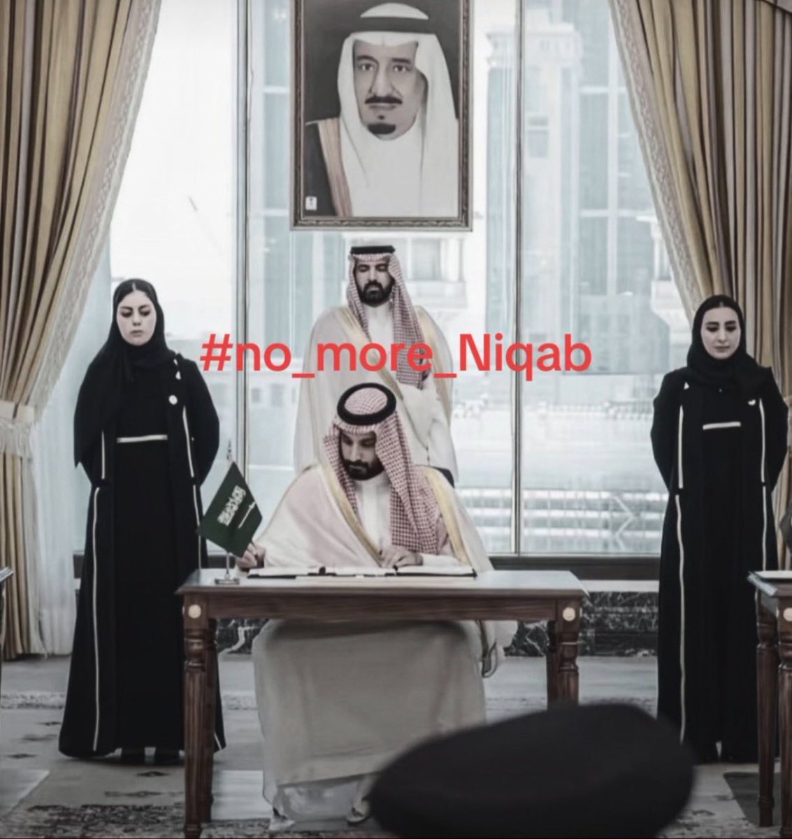 vill8ain's tweet photo. يحطون ورا ولي العهد وحده منقبه مايدرون ان هذولي الي بالوظيفه https://t.co/6eylKCHr0b