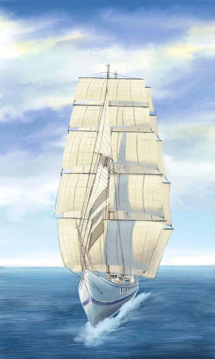 MarLinArtist's tweet photo. Still working on the sailing ship🌊

Still far from finished, but I already like how it's turning out

#WIP #DigitalArt #ShipDrawing https://t.co/CB0HPkexyx