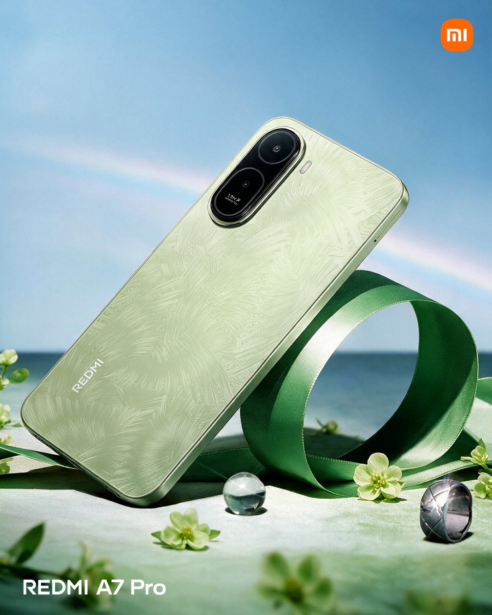 XiaomiGhana's tweet photo. Fresh look. Bold personality. 🌿✨
Meet the REDMI A7 Pro, a stylish Android smartphone with an eye-catching green finish designed for people who want their phone to look as good as their everyday lifestyle.
Stand out naturally with REDMI A7 Pro.
#REDMIA7Pro #REDMIGhana #XiaomiGhana #SmartphonesGhana #AndroidPhoneGhana #AffordableSmartphoneGhana