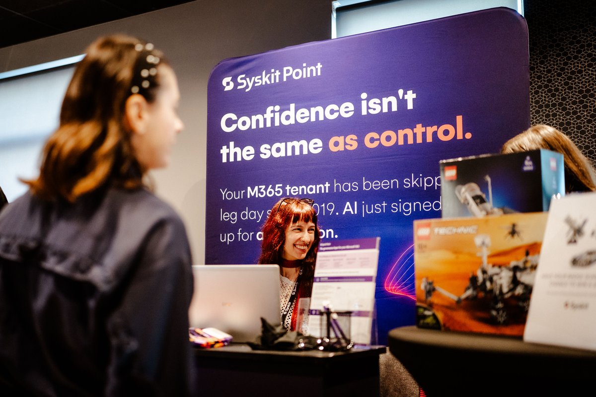 SyskitTeam's tweet photo. Quite a week for the Syskit team! We had a great time at CollabDays Zagreb &amp; Bletchley Park, catching up with the Microsoft community and talking all things M365 and AI confidence.

Big thanks to the organizers, speakers, and everyone who came by for a chat. Until next time! 💜 https://t.co/xmusywxbo6