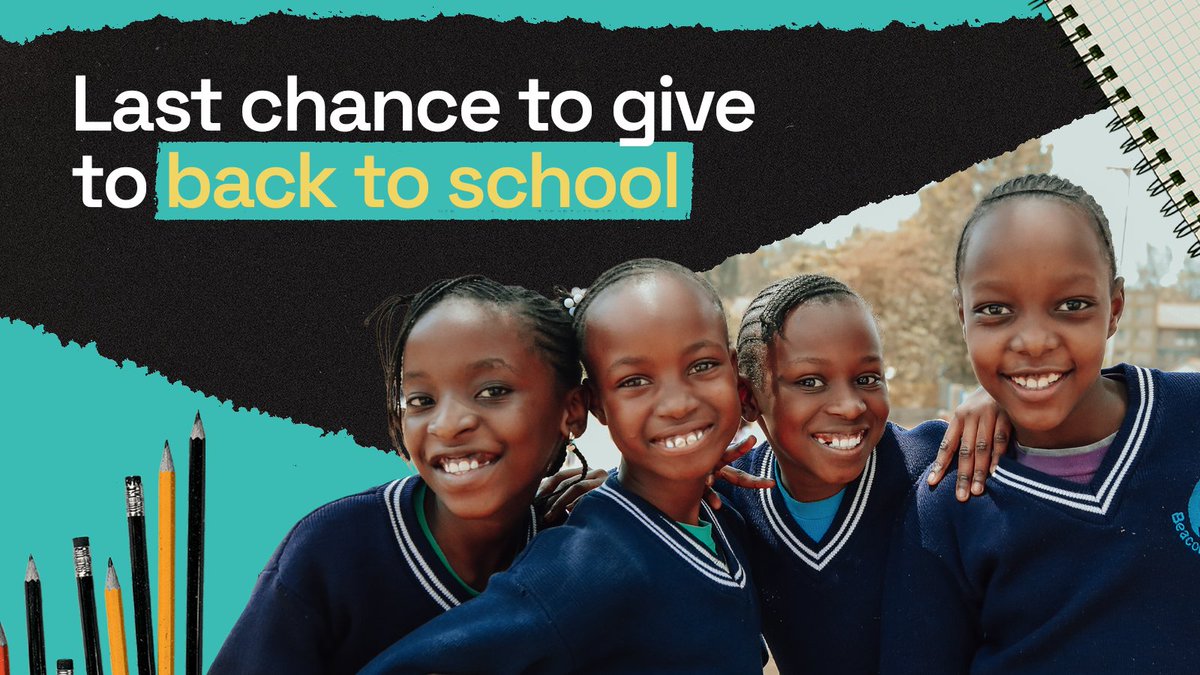 bloodwater's tweet photo. #BackToSchool lists are easy to picture: books, pencils, backpacks…

The real list is longer: safety, health, opportunity.

Our Back-to-School campaign ends tonight at midnight: https://t.co/EOjqbCtB1T

#Education https://t.co/8lLRMr7LFV
